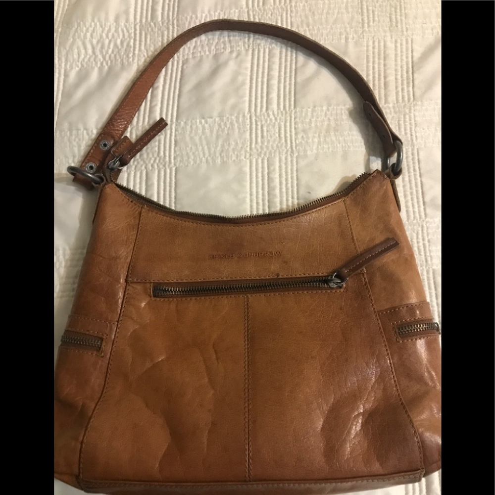 Spikes and Sparrow leather bag